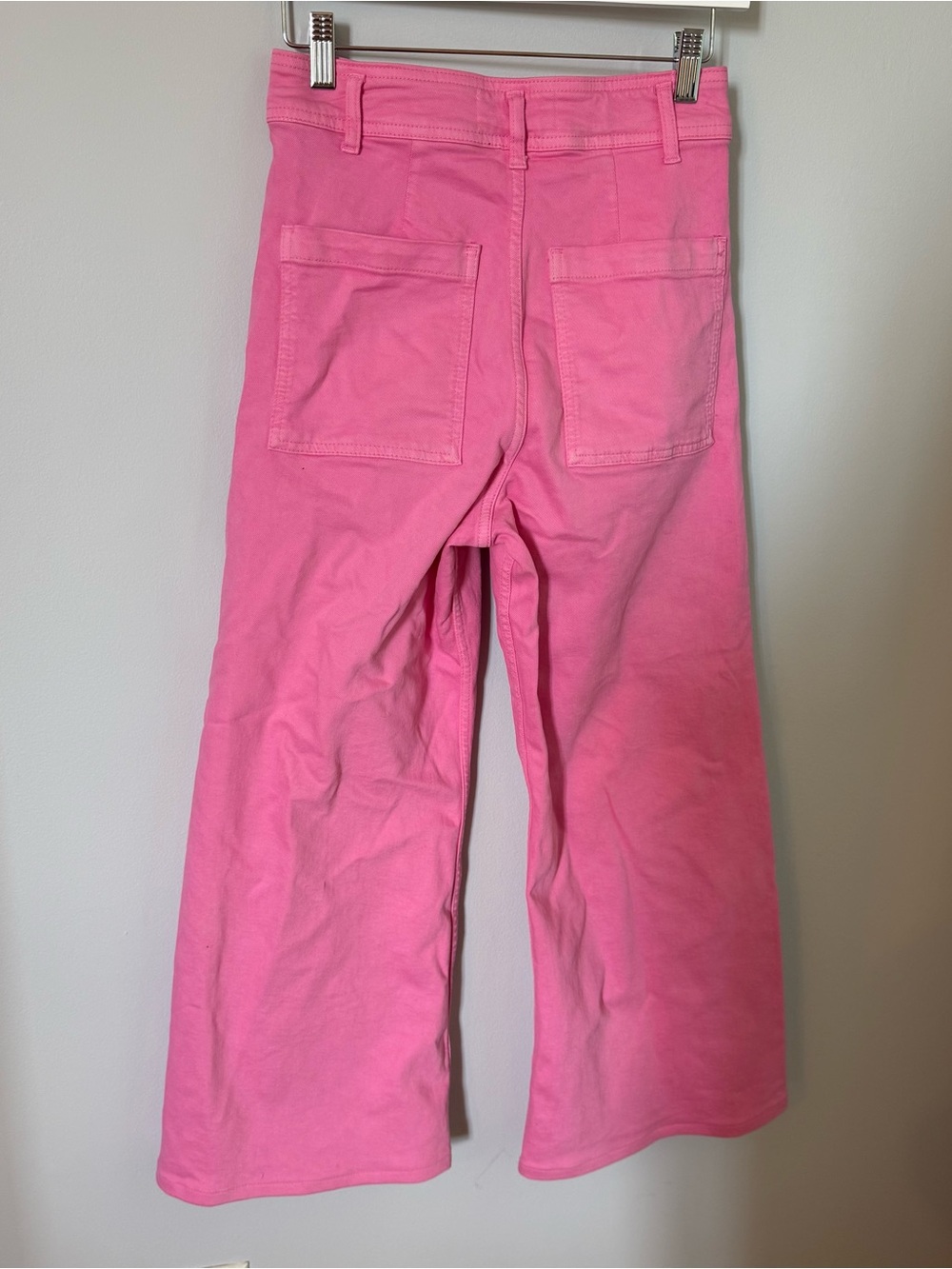 Zara Wide-Leg Pink High-Rise Pants *Shortened Length* - Picture 2 of 4